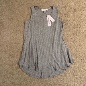 Workshop Waffle Knit Gray Tank Size M NWT